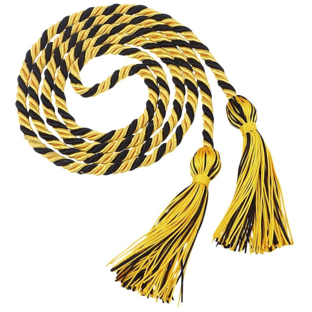 Cords Graduation Tassel Cord Yarn Honor Cord for Bachelor Graduation Students Color Yellow+Black